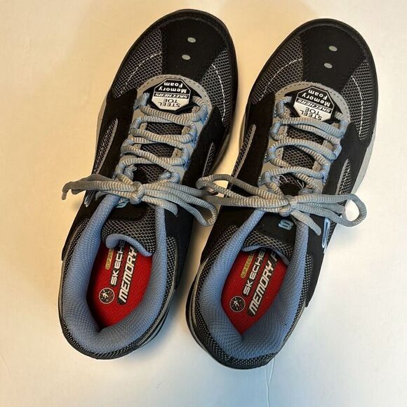 Skechers steel toe slip resistant memory foam work shoes 6.5 - Picture 1 of 9